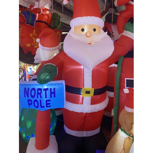 240CM Inflatable Santa With North Pole